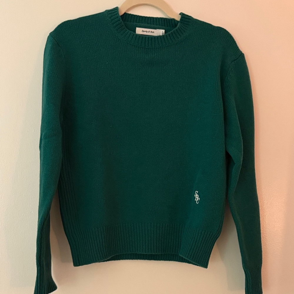 Sporty & Rich Cozy Green Sweater